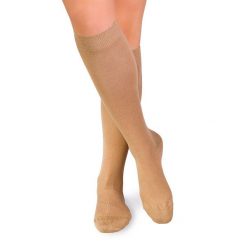 Skarpetki bambusowe 3/4 COMFORT FEET beżowe. Brązowe skarpetki damskie OEM, bez wzorów, z elastanu. Za 47.77 zł.