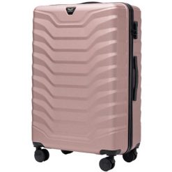 Walizka duża Wings PEAFOWL 2.0 28" ROSE GOLD. Czerwone walizki damskie Wings, bez wzorów, z materiału, duże. Za 259.90 zł.