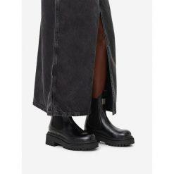 Sztyblety G-Star. Czarne botki damskie G-Star, bez wzorów, retro, bez obcasa, na płaskiej podeszwie, bez zapięcia. Za 479.99 zł.
