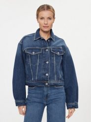 Pepe Jeans Kurtka jeansowa Turner Sparkle PL402328 Granatowy Relaxed Fit. Niebieskie kurtki damskie Pepe Jeans, m, bez wzorów, z bawełny, bez kaptura. Za 429.99 zł.