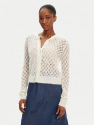 Munthe Kardigan Perl 252162025274 Beżowy Regular Fit. Brązowe kardigany damskie Munthe, bez wzorów, z syntetyku, bez kołnierzyka. Za 839.99 zł.