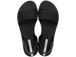 Sandały plażowe damskie Ipanema Breezy Sandal Fem. Czarne sandały damskie Ipanema, bez wzorów, z gumy, bez obcasa, na płaskiej podeszwie, bez zapięcia. Za 179.99 zł.