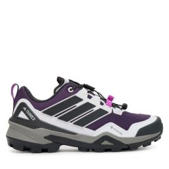 Trekkingi adidas. Fioletowe obuwie trekkingowe damskie Adidas, z gore-texu, bez zapięcia. Za 589.99 zł.