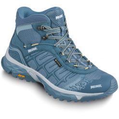 Buty turystyczne damskie MEINDL Finale Lady Mid z membraną Gore-Tex. Niebieskie obuwie trekkingowe damskie MEINDL, z gore-texu, bez zapięcia. W wyprzedaży za 714.35 zł.