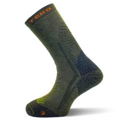 Skarpety sportowe z wełną merino Teko ecoHIKE Discovery Light Half Cushion 2.0. Szare skarpetki damskie TEKO, bez wzorów, z wełny. Za 59.99 zł.