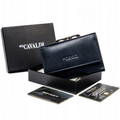Portfel damski 4U Cavaldi RD-18-GCL granatowy. Niebieskie portfele damskie 4U Cavaldi, ze skóry. Za 69.99 zł.