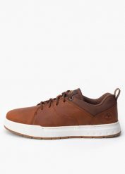 Sneakersy męskie TIMBERLAND Maple Grove LTHR OX. Brązowe buty sportowe męskie Timberland, bez wzorów, z gumy, bez zapięcia. Za 530.99 zł.