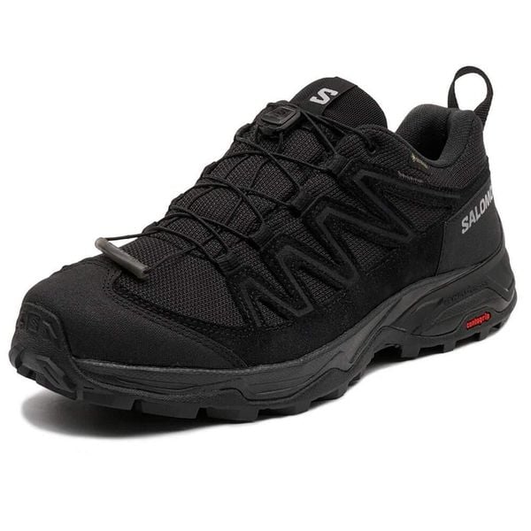 Buty do biegania męskie Salomon X Ward Leather Mid Gtx. Czarne buty zimowe męskie Salomon, bez wzorów, z gore-texu, bez obcasa, bez zapięcia. Za 586.00 zł.