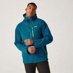 Okara męska kurtka przeciwdeszczowa. Zielone kurtki męskie Regatta, m, bez wzorów, z materiału, sportowe, bez kaptura. Za 209.99 zł.