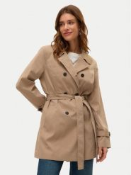 Vero Moda Trencz Chelsea 10329343 Beżowy Regular Fit. Brązowe płaszcze damskie Vero Moda, l, bez wzorów, z syntetyku, bez kołnierzyka, bez kaptura. Za 229.99 zł.