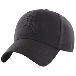 Czapka z daszkiem dla dorosłych 47 Brand MLB Chicago White Sox Cap. Czarne czapki damskie 47 Brand, bez wzorów, z materiału, sportowe. Za 190.50 zł.