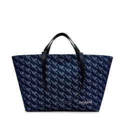 Torebka Desigual. Niebieskie shopperki damskie Desigual, bez wzorów, bez dodatków. Za 299.99 zł.
