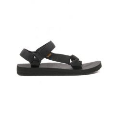 Sandały trekkingowe damskie Teva Original Universal. Czarne sandały damskie Teva, bez wzorów, bez obcasa, bez zapięcia. W wyprzedaży za 249.00 zł.