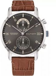 Zegarek Tommy Hilfiger Męski Zegarek Kane 1710398 Klasyka Srebra, Brązu i Czerni. Zegarki męskie Tommy Hilfiger, bez wzorów. Za 347.99 zł.