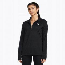 Bluza Damska Sportowa Rozpinana Under Armour Tech 1/2 Zip- Solid. Czarne bielizna sportowa damska Under Armour, bez wzorów. Za 179.99 zł.