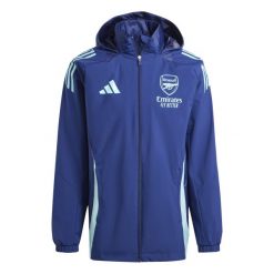 Kurtka Arsenal Tiro 2024/25. Niebieskie kurtki męskie Adidas, m, bez wzorów, z materiału, bez kaptura. Za 401.10 zł.