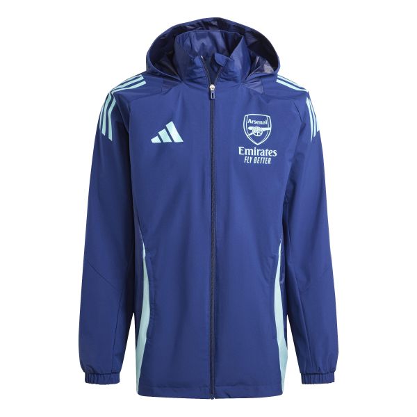 Kurtka Arsenal Tiro 2024/25. Niebieskie kurtki męskie Adidas, m, bez wzorów, z materiału, bez kaptura. Za 395.90 zł.