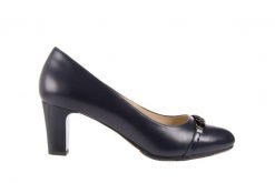 Czółenka Bayla-130 4006-120-764 Granat Skóra naturalna - 36. Niebieskie czółenka damskie Bayla, bez wzorów, z gumy, eleganckie, bez obcasa, na obcasie, bez zapięcia. W wyprzedaży za 89.10 zł.