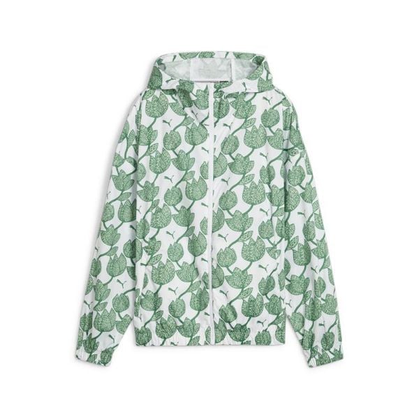 Kurtka Sportowa Damska Puma Blossom Aop Windbreaker. Kurtki sportowe damskie Puma, bez wzorów, bez ramiączek, bez kaptura. Za 207.99 zł.