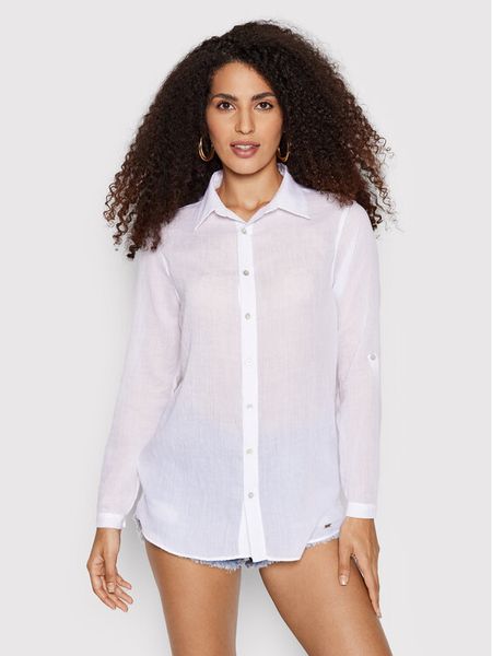 Banana Moon Koszula Gary Adilson HPP10 Biały Regular Fit. Białe koszule damskie Banana Moon, m, bez wzorów, z syntetyku, bez kołnierzyka, bez ramiączek. Za 239.99 zł.