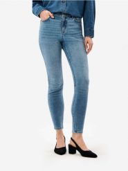 Jeansy slim - niebieski. Niebieskie jeansy damskie Sinsay, bez wzorów, z jeansu. Za 69.99 zł.