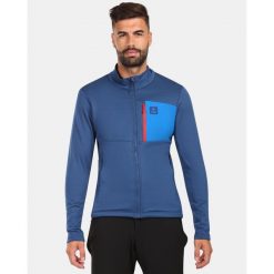 Męska polarowa warstwa środkowa Kilpi ERIN-M. Niebieskie bluzy sportowe męskie Kilpi, na zimę, m, bez wzorów, z polaru, bez kaptura, narciarskie. Za 267.13 zł.