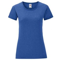 Koszulka Damska Iconic Heather T-shirt. Niebieskie bluzki damskie fruit of the loom, xl, bez wzorów, sportowe, bez kołnierzyka, bez ramiączek. Za 33.99 zł.
