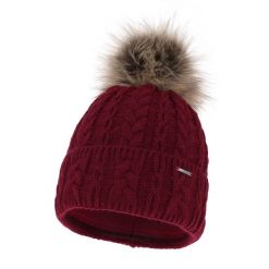 Czapka zimowa damska z pomponem Kamelowa. Czapki damskie Molly, na zimę, bez wzorów, z materiału. Za 55.90 zł.