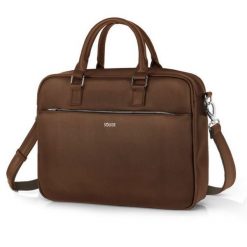 Torba na laptop Solier S34 Longford ciemny brąz. Torby na laptopa damskie Solier, bez wzorów, z jeansu. Za 158.99 zł.