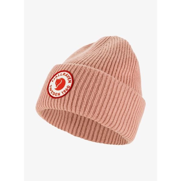 Czapka zimowa Fjallraven 1960 Logo Hat - dusty rose. Czerwone czapki damskie Fjällräven, na zimę, bez wzorów, sportowe. Za 217.99 zł.