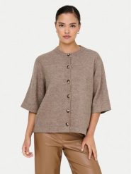 ONLY Kardigan Camilla 15348772 Brązowy Regular Fit. Brązowe kardigany damskie ONLY, m, bez wzorów, z syntetyku, bez kołnierzyka. Za 149.99 zł.