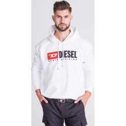 BLUZA DIVISION DIESEL. Białe bluzy męskie Diesel, l, bez wzorów, z bawełny, z kapturem. Za 304.50 zł.