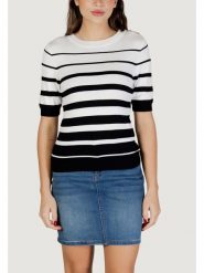 Morgan Sweter 261-MLOL Biały Regular Fit. Białe swetry nierozpinane damskie Morgan, xs, bez wzorów, z wiskozy, bez kołnierzyka, bez ramiączek. Za 179.99 zł.