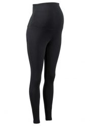 Legginsy ciążowe z bawełny organicznej. Czarne legginsy damskie bonprix, bez wzorów, z bawełny. Za 54.99 zł.