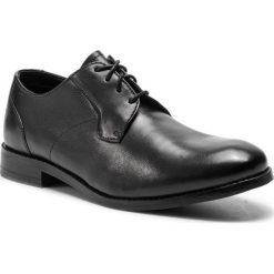 Półbuty CLARKS - Edward Plain 261395347 Black Leather. Czarne buty wizytowe męskie Clarks, bez wzorów, z materiału, bez obcasa, bez zapięcia. W wyprzedaży za 269.00 zł.