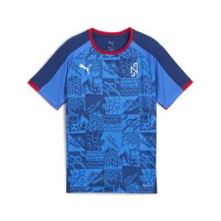 Młodzieżowa koszulka piłkarska Neymar Jr Playmaker PUMA Blazing Blue White Ultra. Biała bluzki damskie Puma, m, bez wzorów, młodzieżowe, bez kołnierzyka, bez ramiączek. Za 129.00 zł.