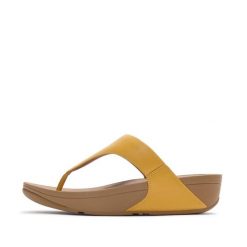 Klapki między palcami damskie FitFlop Lulu. Brązowe klapki damskie FIT FLOP, bez wzorów, bez obcasa, bez zapięcia. Za 491.50 zł.