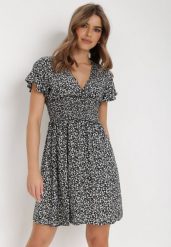 Czarna Sukienka Rhodochis. Czarne sukienki damskie Born2be, na lato, m, bez wzorów, bez kołnierzyka, bez ramiączek, mini. Za 64.99 zł.
