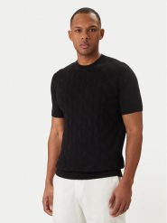KARL LAGERFELD Sweter 655006 562301 Czarny Slim Fit. Czarne swetry męskie KARL LAGERFELD, l, bez wzorów, z bawełny, bez kołnierzyka, bez ramiączek. Za 428.99 zł.