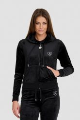 JUICY COUTURE Czarna bluza z cyrkoniami Rodeo Robertson. Czarne bluzy damskie Juicy Couture, s, bez wzorów, bez ramiączek, bez kaptura. W wyprzedaży za 265.99 zł.
