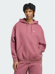 Adidas Bluza Essentials Oversized Fleece Hoodie KT2272 Różowy Regular Fit. Czerwone bluzy damskie Adidas, s, bez wzorów, z bawełny, bez ramiączek, bez kaptura. Za 178.99 zł.