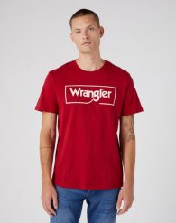 WRANGLER FRAME LOGO TEE MĘSKI T-SHIRT KOSZULKA W70JD3X47 112320763. T-shirty męskie Wrangler, l, bez wzorów, bez kołnierzyka, bez ramiączek. Za 69.99 zł.