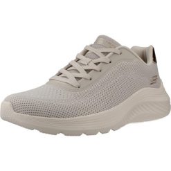 Buty SKECHERS BOBS SQUAD WAVES CURRENT Beżowy. Brązowe obuwie trekkingowe damskie Skechers, z tkaniny, bez zapięcia. Za 243.99 zł.