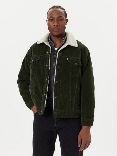 Levi's® Kurtka jeansowa Trucker A5784-0027 Zielony Relaxed Fit. Zielone kurtki męskie l, bez wzorów, z bawełny, bez kaptura. Za 489.99 zł.