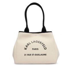 Torebka KARL LAGERFELD. Brązowe shopperki damskie KARL LAGERFELD, bez wzorów, bez dodatków. Za 549.99 zł.