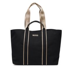 Torebka BOSS. Czarne shopperki damskie Boss, bez wzorów, bez dodatków. Za 409.99 zł.