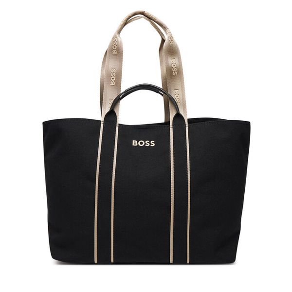 Torebka BOSS. Czarne shopperki damskie Boss, bez wzorów, bez dodatków. Za 309.99 zł.