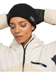 Czapka z dzianiny dla Kobiety FOLKER Czarny. Czarne czapki damskie Roxy, bez wzorów, z dzianiny. Za 87.99 zł.