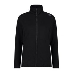 Bluza damska turystyczna CMP 34G2346. Czarne bluzy damskie CMP, l, bez wzorów, z materiału, bez ramiączek, z kapturem. Za 302.60 zł.