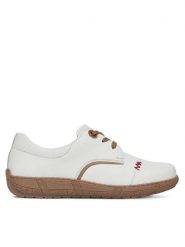 Go Soft Półbuty WI23-COMFORT-01 Biały. Białe półbuty damskie GO SOFT, bez wzorów, ze skóry, bez obcasa, na płaskiej podeszwie, bez zapięcia. Za 219.99 zł.